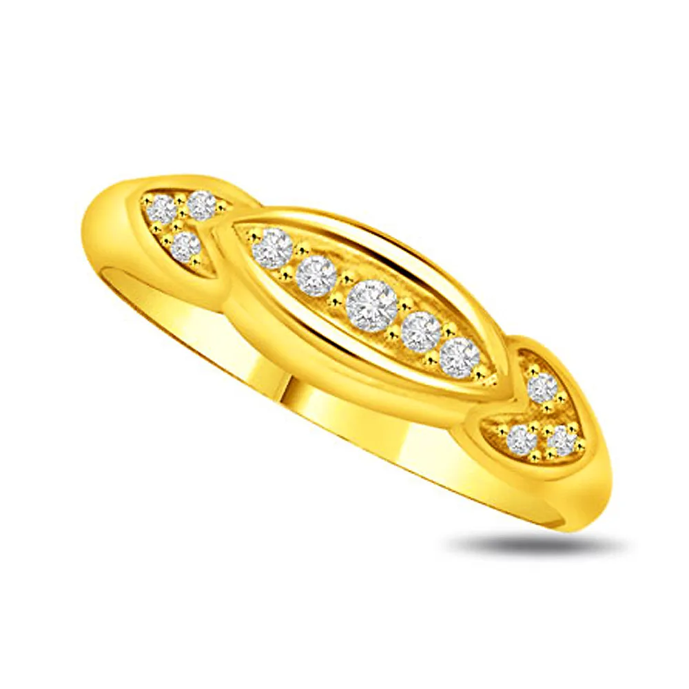 Pretty Real Diamond Gold Ring (SDR854)