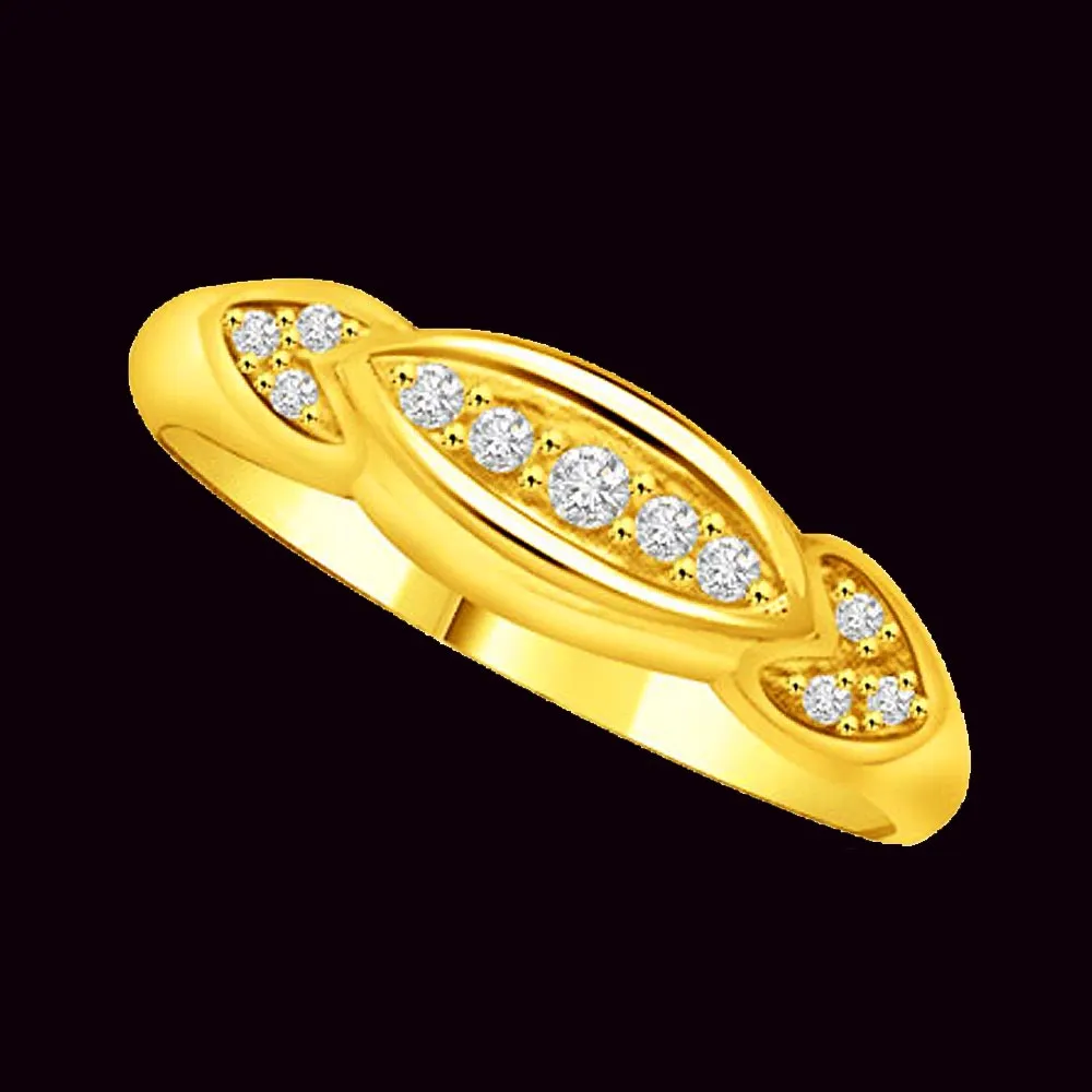 Pretty Real Diamond Gold Ring (SDR854)