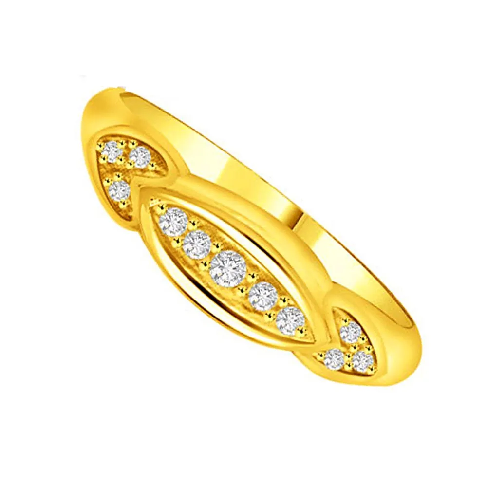 Pretty Real Diamond Gold Ring (SDR854)