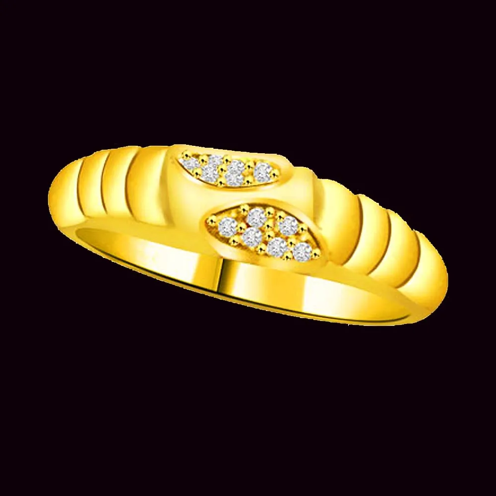 Shimmer Real Diamond Gold Ring (SDR855)