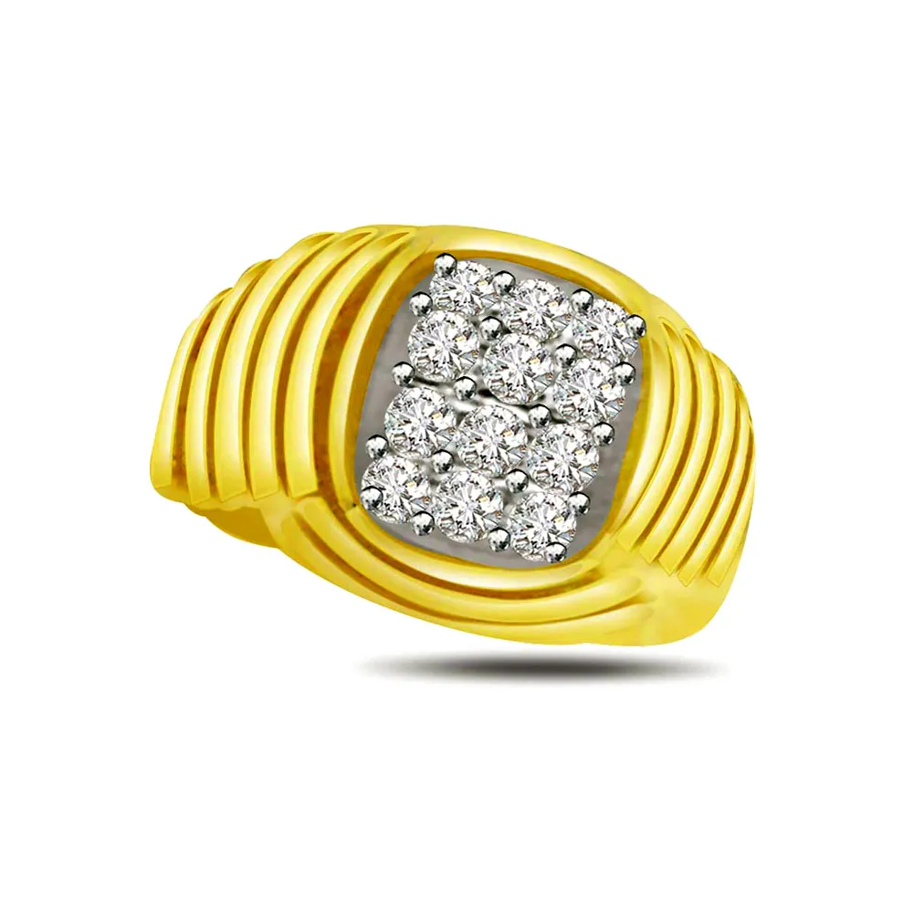 Elegant Diamond Gold rings SDR856 -White Yellow Gold rings