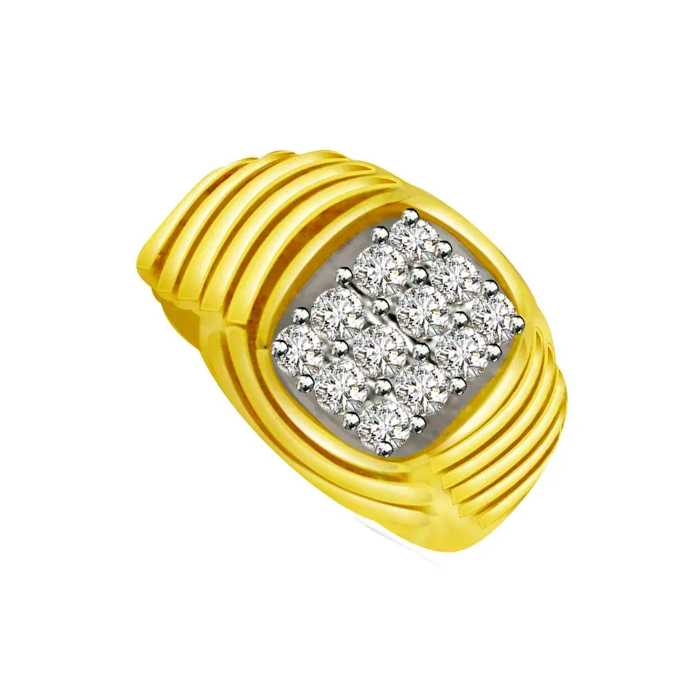 Elegant Diamond Gold rings SDR856 -White Yellow Gold rings