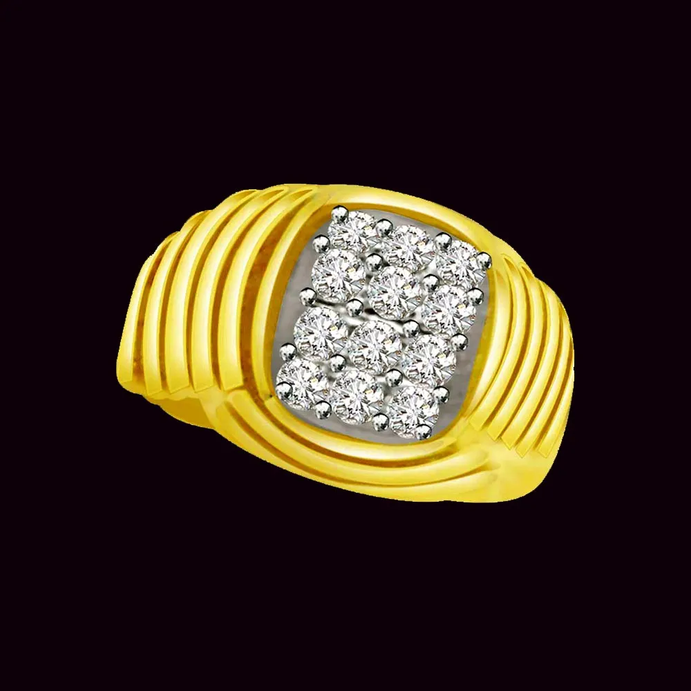 Elegant Diamond Gold rings SDR856 -White Yellow Gold rings
