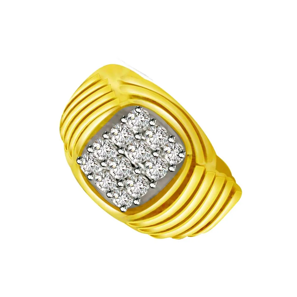 Elegant Diamond Gold rings SDR856 -White Yellow Gold rings