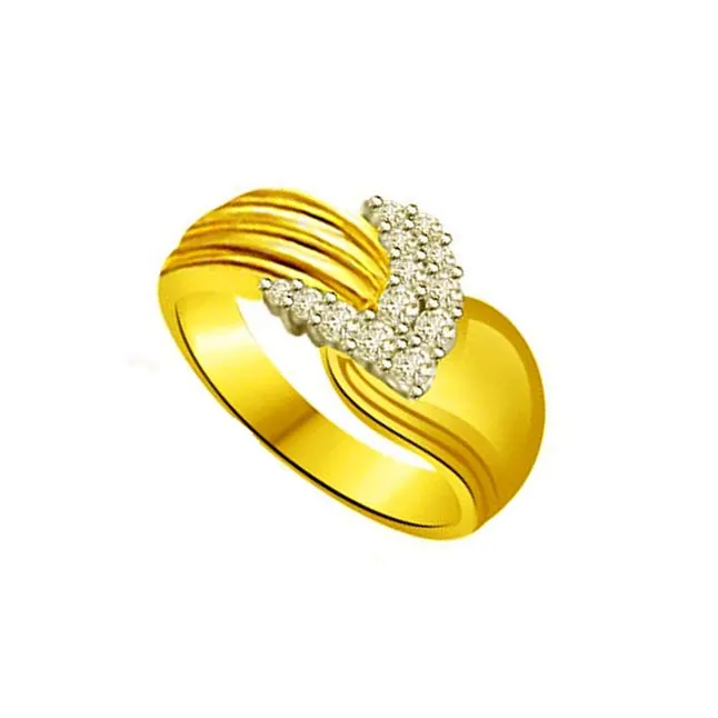 Classic Real Diamond Gold Ring (SDR857)