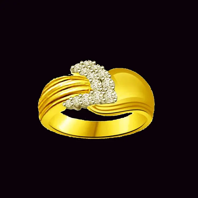 Classic Real Diamond Gold Ring (SDR857)