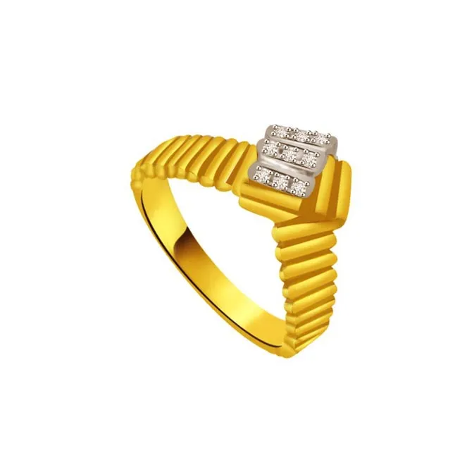 Shimmer Real Diamond Gold Ring (SDR859)