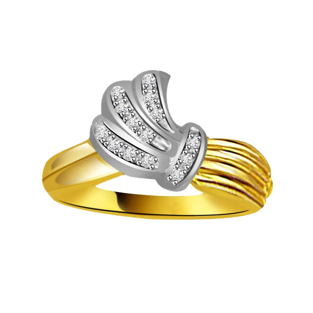 Elegant Diamond Gold rings SDR860 -White Yellow Gold rings