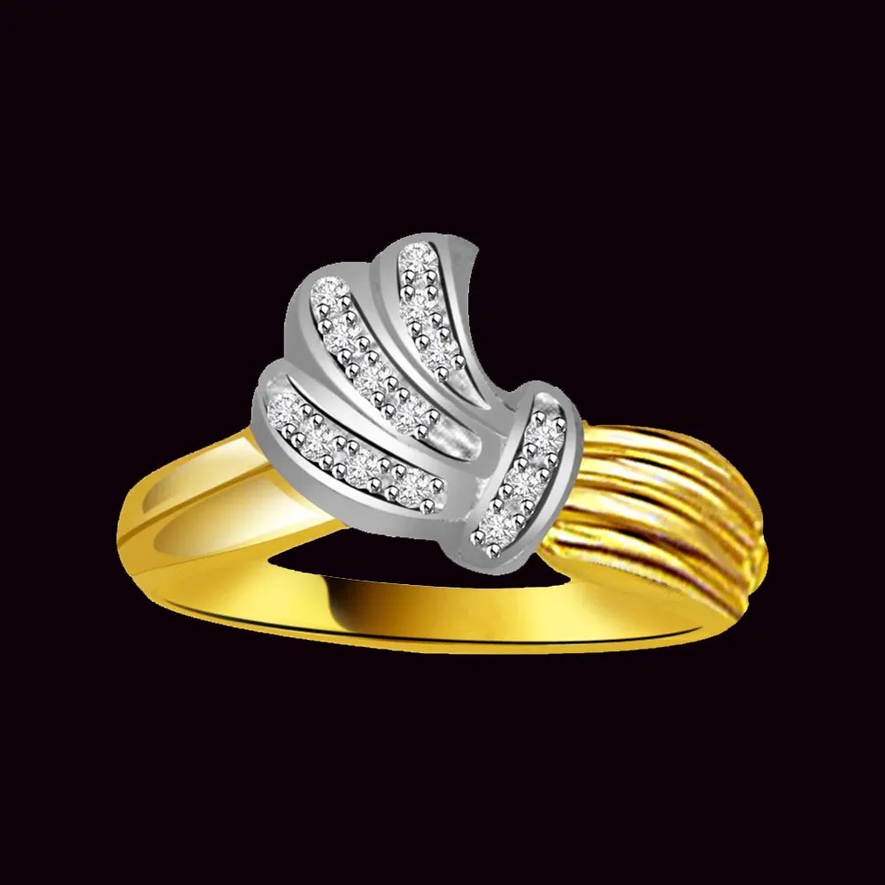 Elegant Diamond Gold rings SDR860 -White Yellow Gold rings