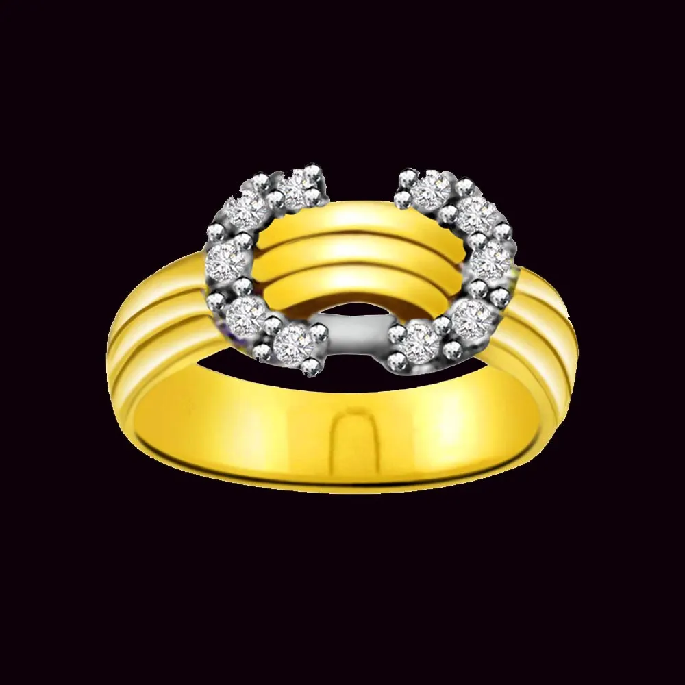 Elegant Diamond Gold rings SDR862 -White Yellow Gold rings