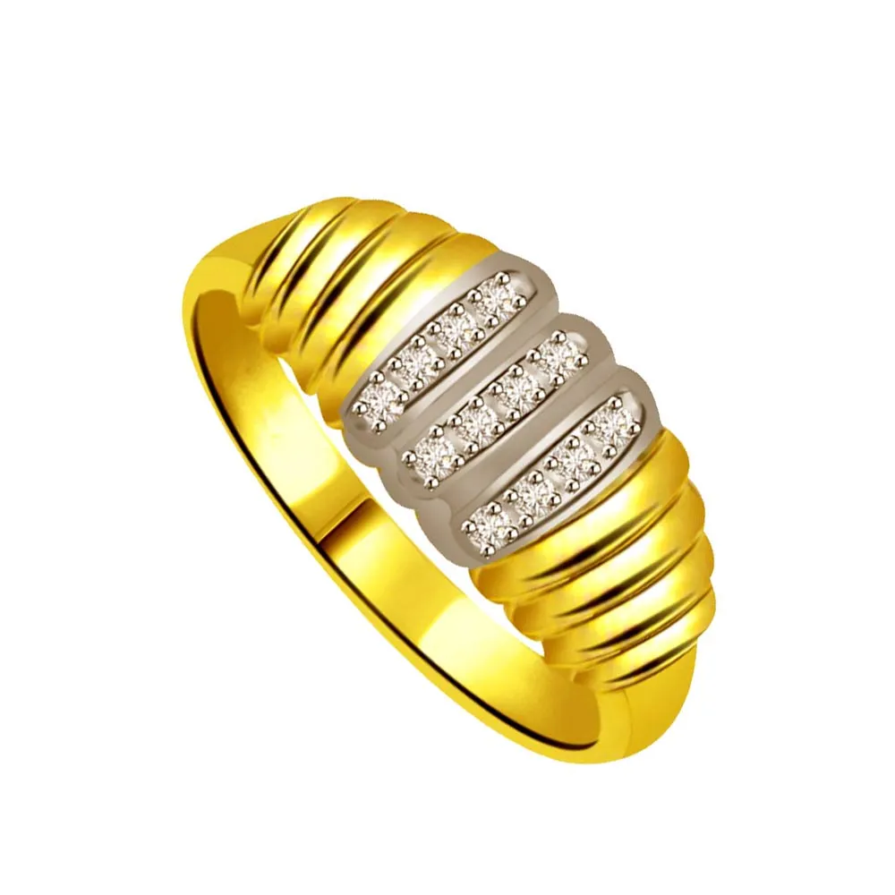 Classic Diamond Gold rings SDR863 -White Yellow Gold rings