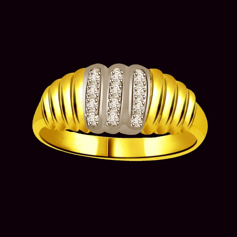 Classic Diamond Gold rings SDR863 -White Yellow Gold rings