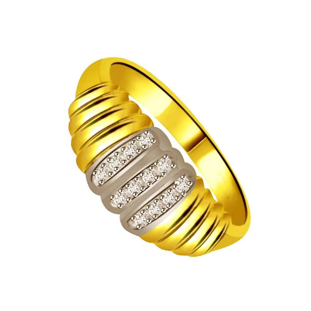 Classic Real Diamond Gold Ring (SDR863)