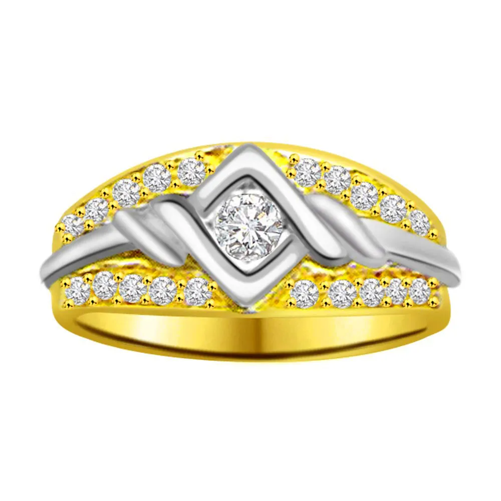 Classic Real Diamond Gold Ring (SDR866)