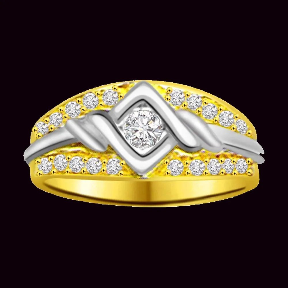 Classic Real Diamond Gold Ring (SDR866)