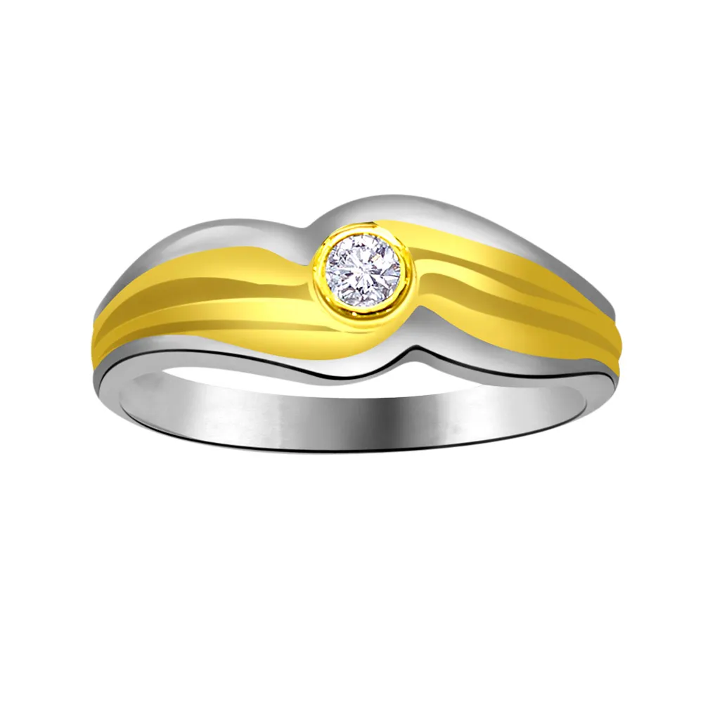 Solitaire Real Diamond Two-Tone Ring (SDR867)