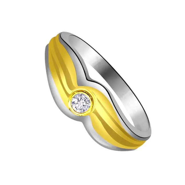 Solitaire Real Diamond Two-Tone Ring (SDR867)