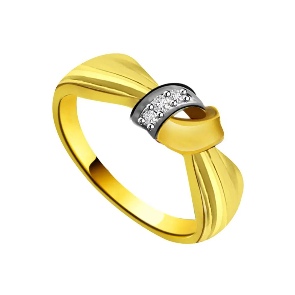 Elegant Diamond Gold rings SDR868 -White Yellow Gold rings
