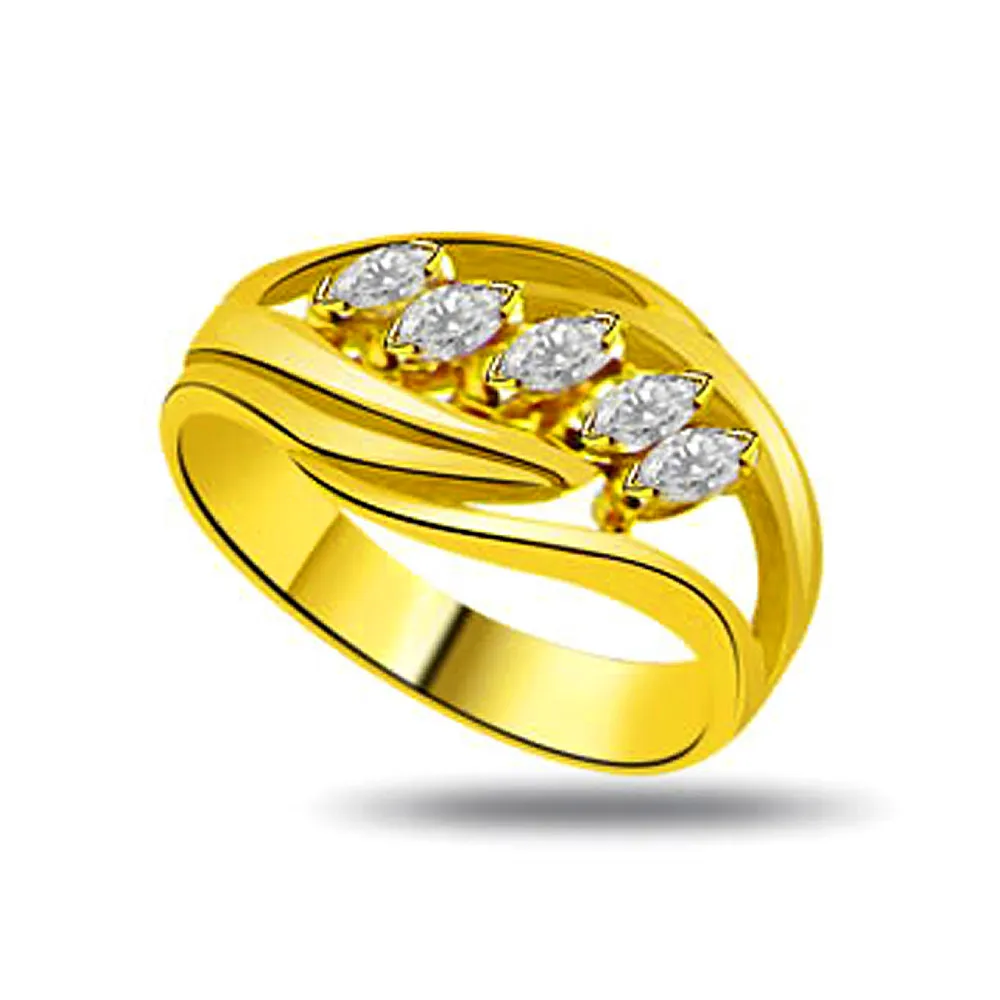 Shimmer Real Diamond Gold Ring (SDR869)