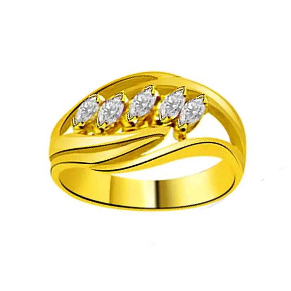 Shimmer Real Diamond Gold Ring (SDR869)