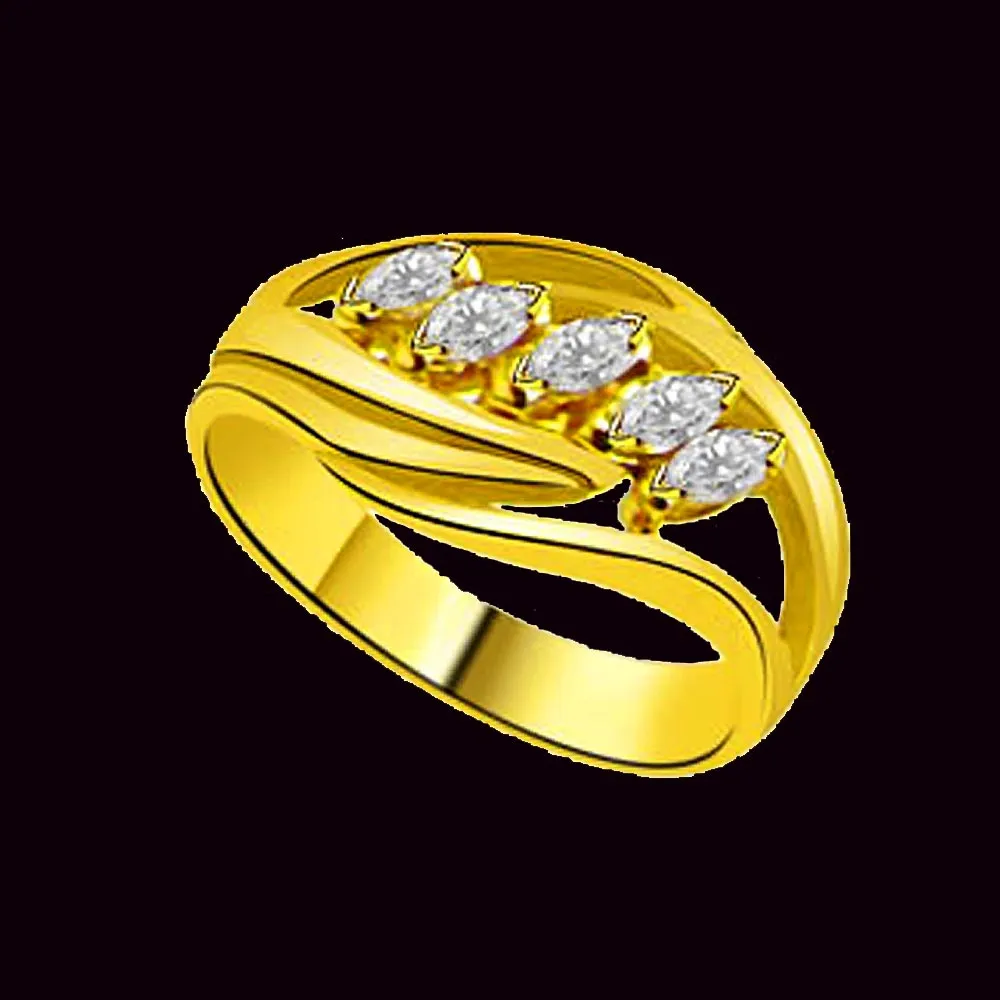 Shimmer Real Diamond Gold Ring (SDR869)