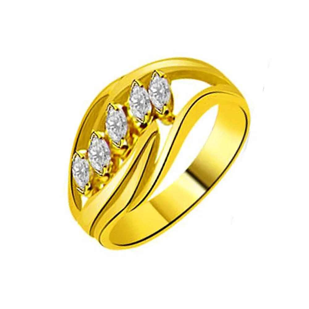 Shimmer Real Diamond Gold Ring (SDR869)