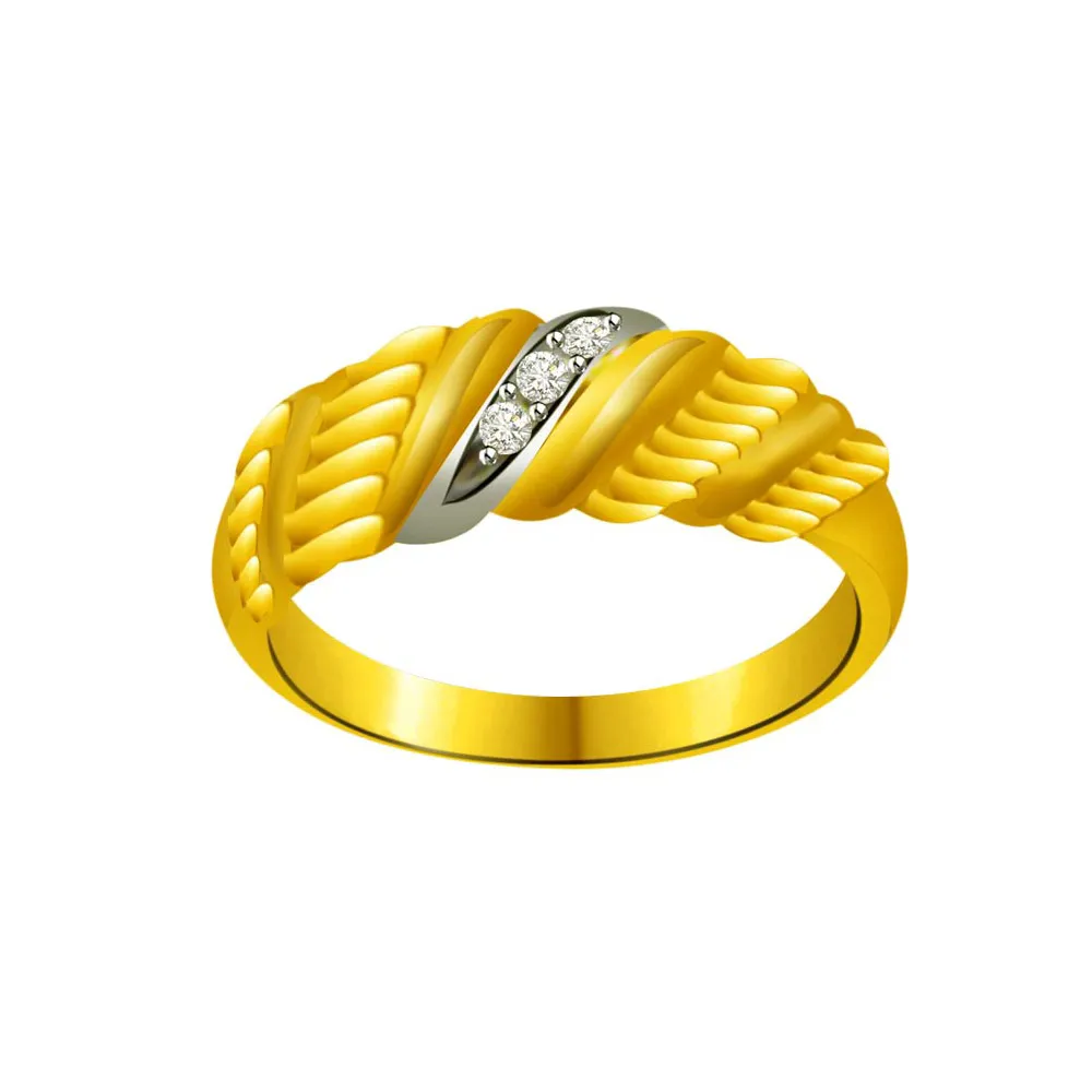 Shimmer Diamond Gold rings SDR872 -White Yellow Gold rings