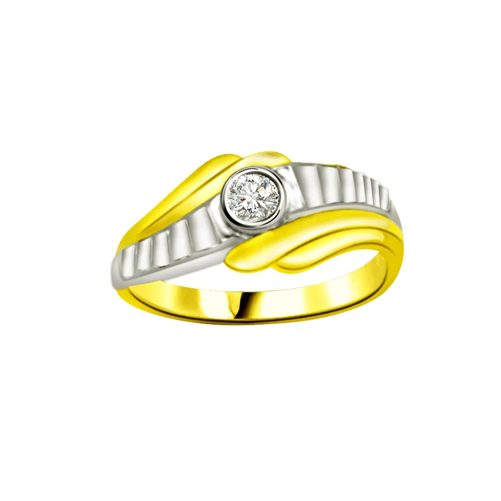 Solitaire Real Diamond Two-Tone Ring (SDR874)