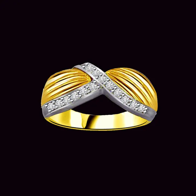 Classic Real Diamond Gold Ring (SDR875)