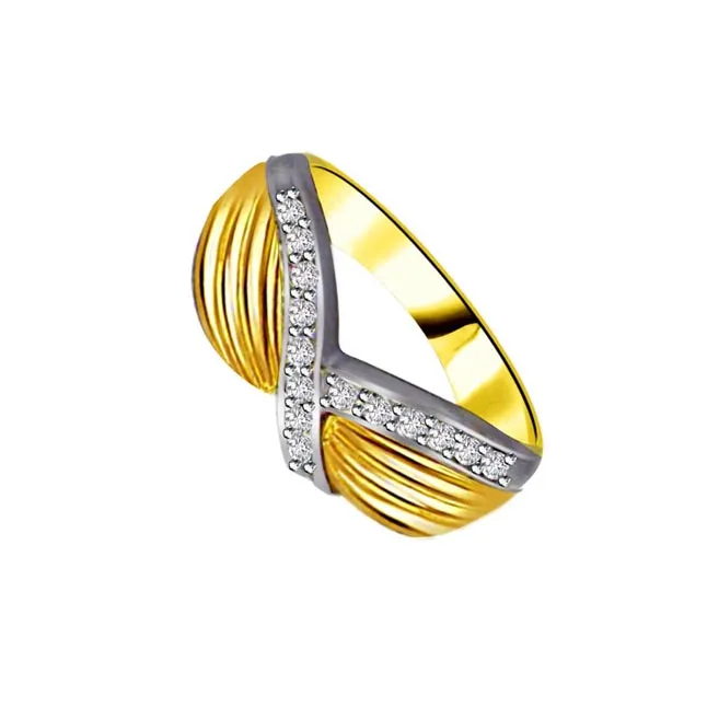 Classic Real Diamond Gold Ring (SDR875)