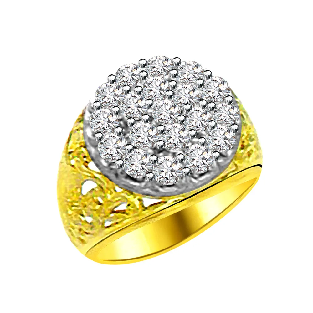 Trendy Real Diamond Gold Ring (SDR886)