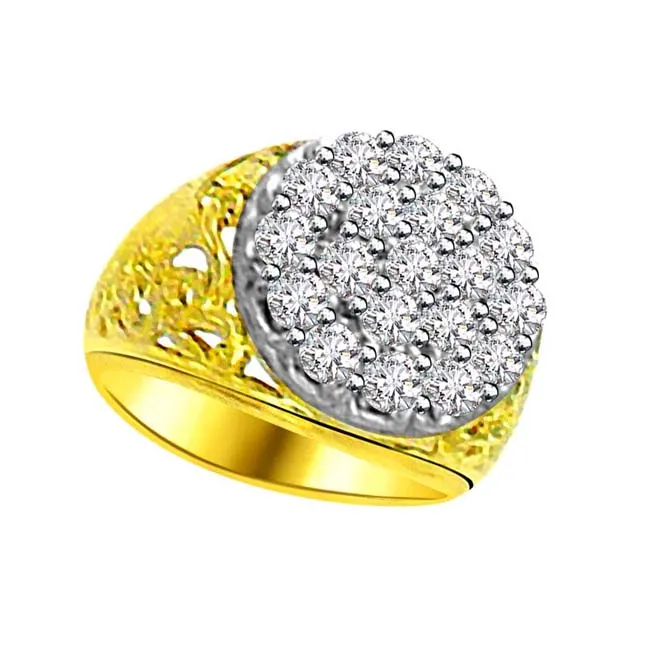 Trendy Real Diamond Gold Ring (SDR886)