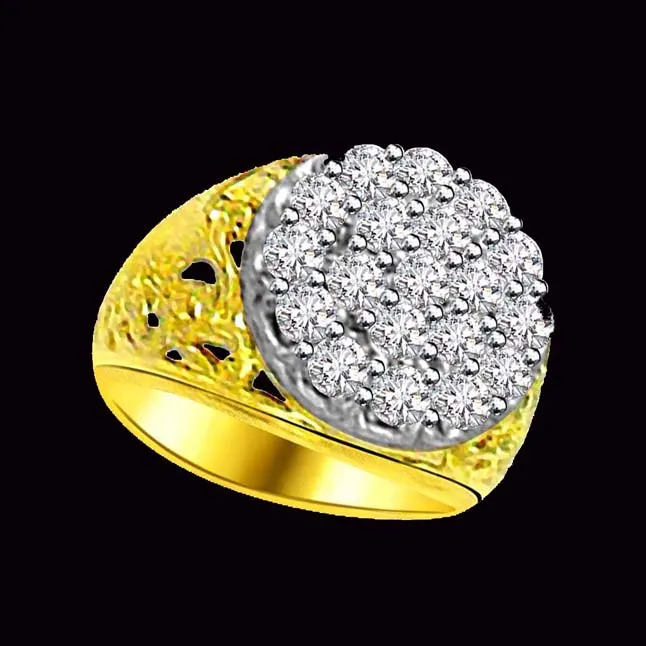 Trendy Real Diamond Gold Ring (SDR886)