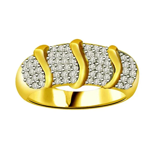 Trendy Real Diamond Gold Ring (SDR888)