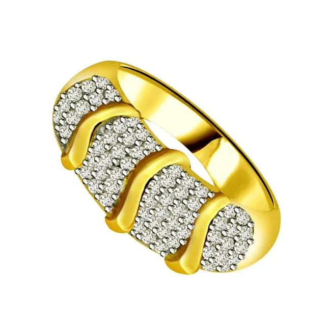 Trendy Real Diamond Gold Ring (SDR888)
