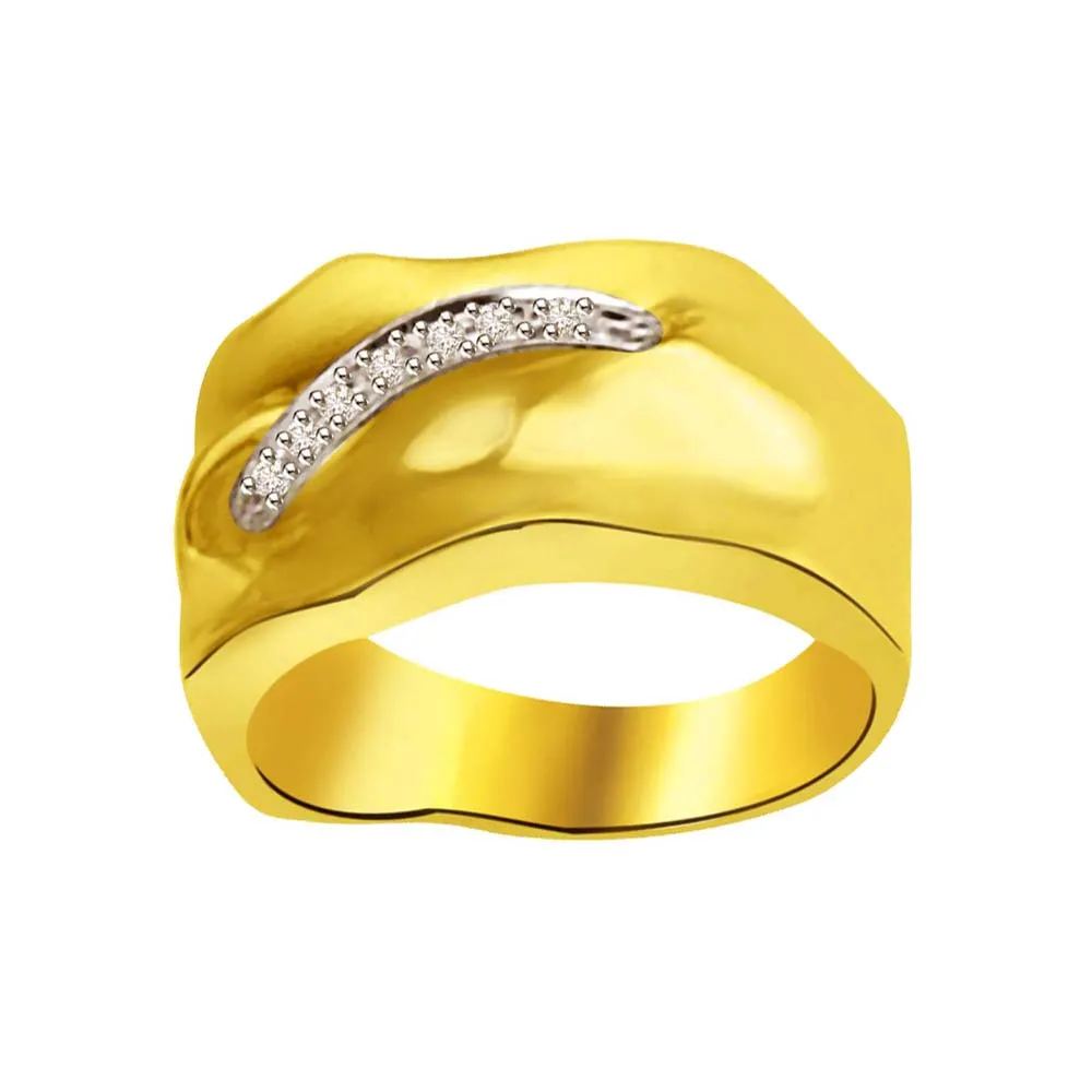 Classic Diamond Gold rings SDR894 -White Yellow Gold rings