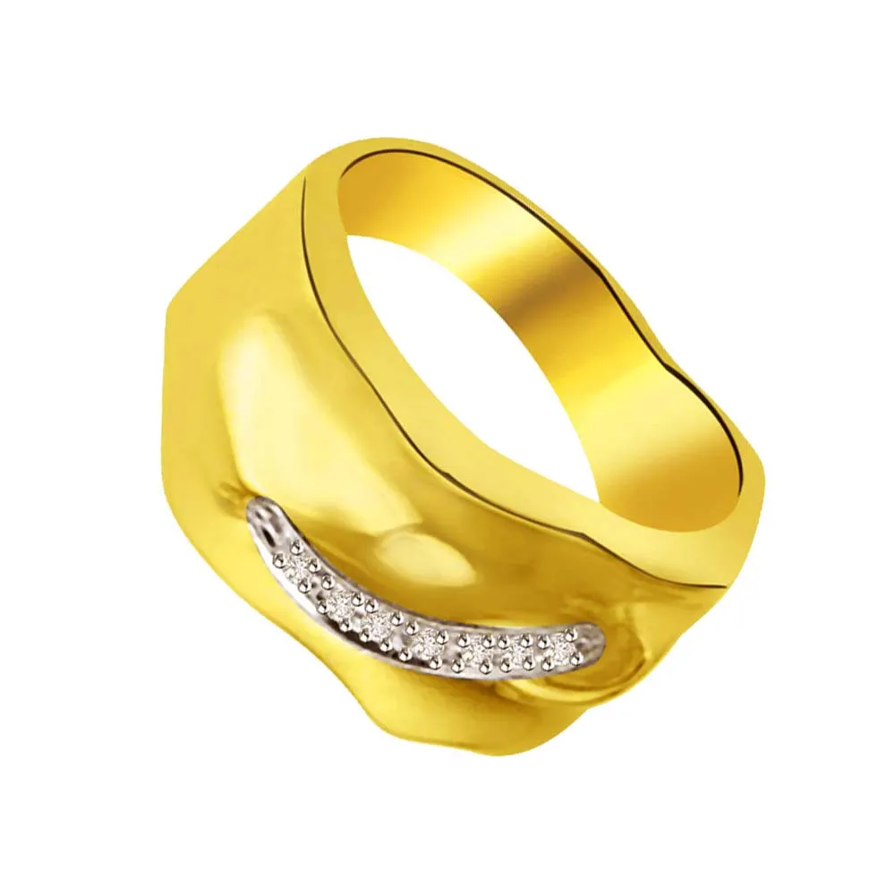 Classic Diamond Gold rings SDR894 -White Yellow Gold rings
