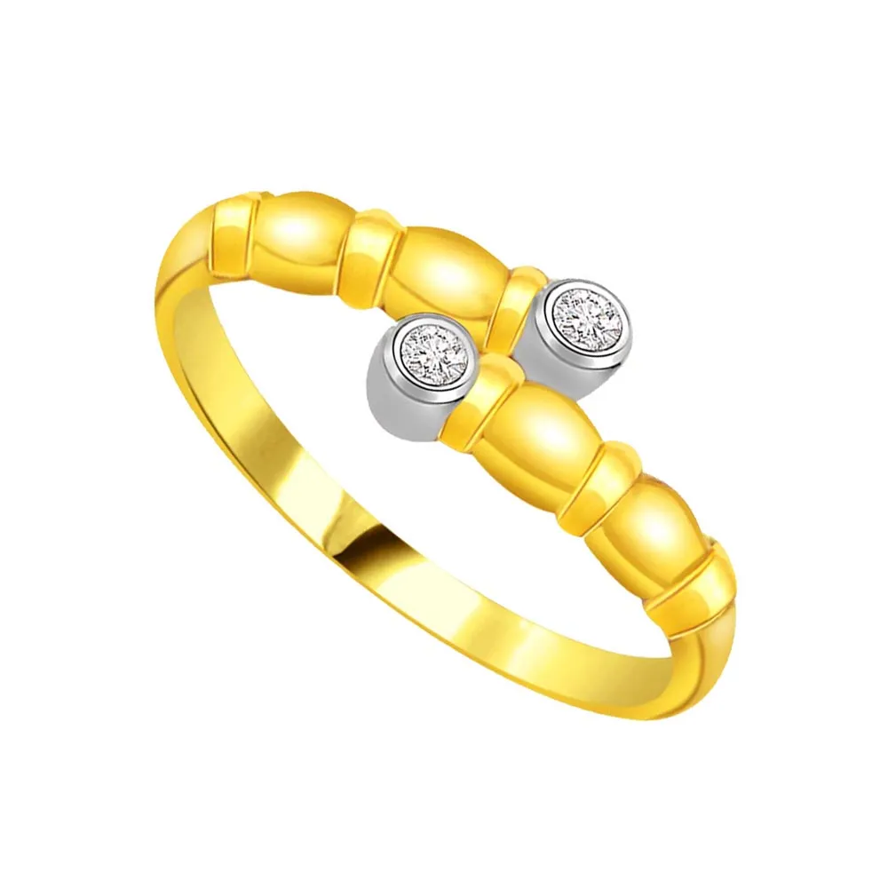 Shimmer Real Diamond Gold Ring (SDR895)