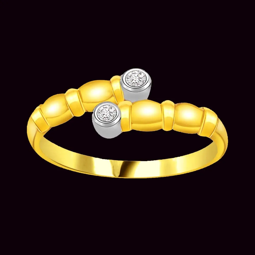 Shimmer Real Diamond Gold Ring (SDR895)