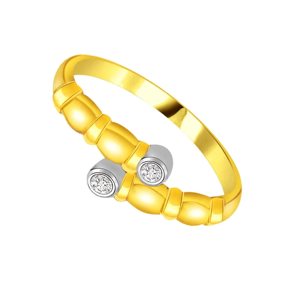 Shimmer Real Diamond Gold Ring (SDR895)