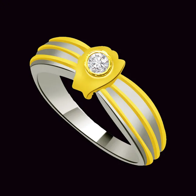 Trendy Real Diamond Gold Ring (SDR897)