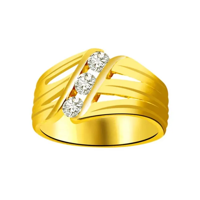 Classic Real Diamond Gold Ring (SDR899)