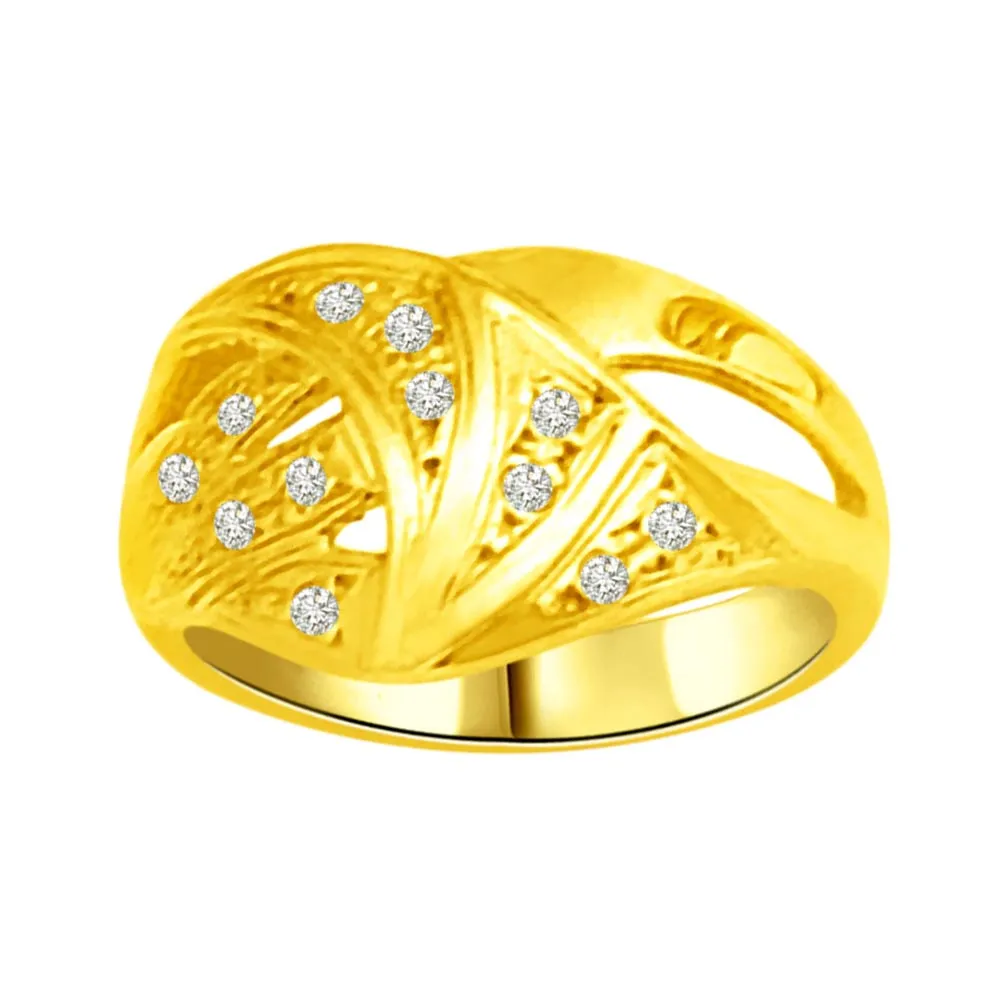 Classic Real Diamond Gold Ring (SDR900)