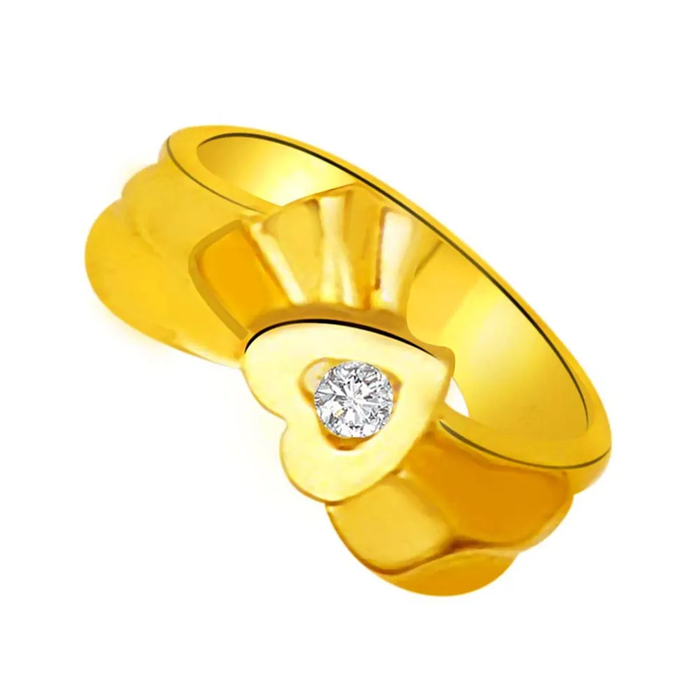 Diamond Heart Gold rings SDR901