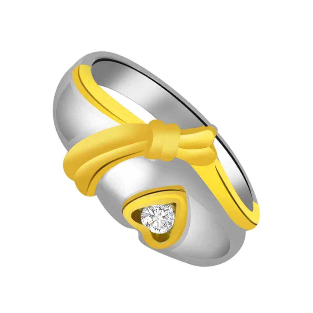 Real Diamond Heart Gold Ring (SDR902)