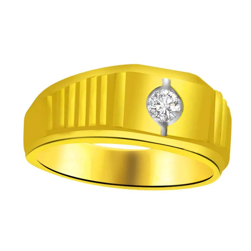 0.07 cts Diamond Men's rings -Solitaire rings