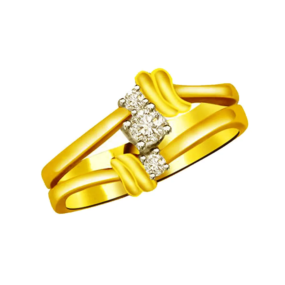 Classic Real Diamond Gold Ring (SDR906)