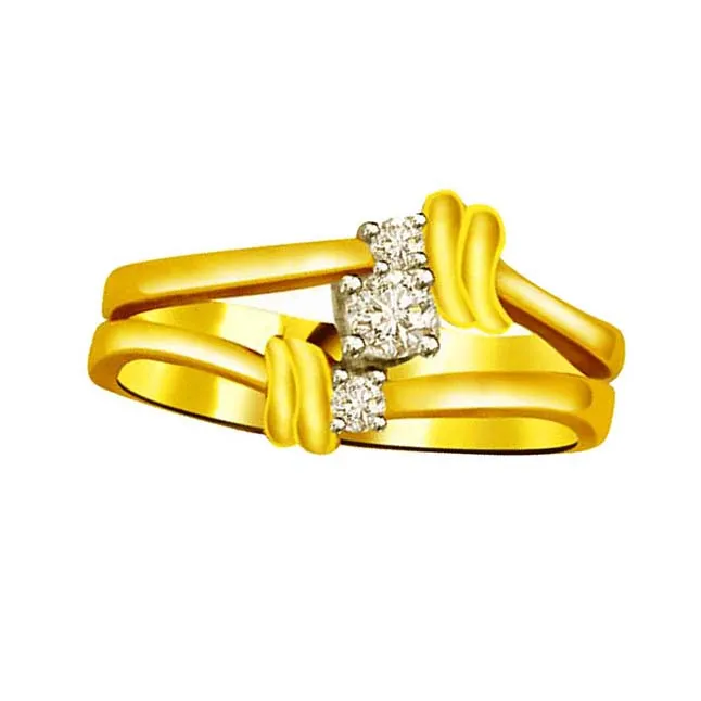 Classic Real Diamond Gold Ring (SDR906)