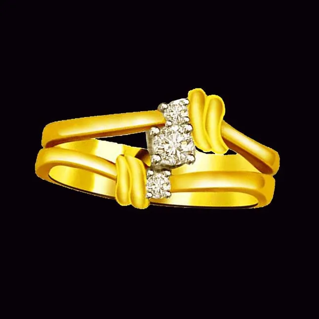 Classic Real Diamond Gold Ring (SDR906)