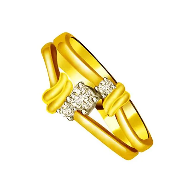 Classic Diamond Gold rings SDR906